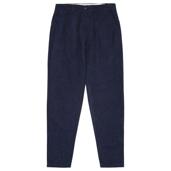 KnowledgeCotton Apparel KnowledgeCotton Apparel Leinen-Hose CHUCK, Yarndyed total eclipse, – Produktbild 1 von 4