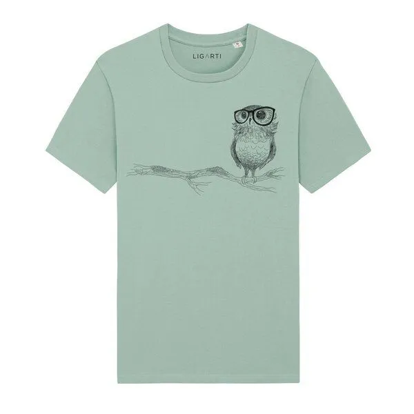 LIGARTI LIGARTI T-shirt - Brilleneule, Altrosa, – Produktbild 4 von 4