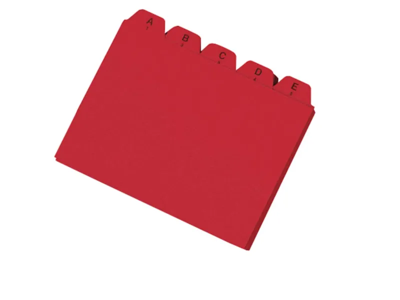 Karteiregister A-Z DIN A6, 25 Stk. aus Recyclingkarton, rot – Produktbild 1 von 1