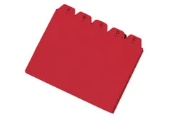 Karteiregister A-Z DIN A6, 25 Stk. aus Recyclingkarton, rot – Produktbild 1 von 1