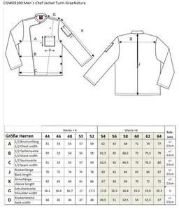 CG Workwear Herren Kochjacke CG Workwear Men´s Chef Jacket Turin GreeNature – Produktbild 1 von 1