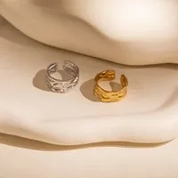 ELEKTROPULLI ELEKTROPULLI Größenverstellbarer STRUCTURE Ring, Silber, – Produktbild 1 von 1