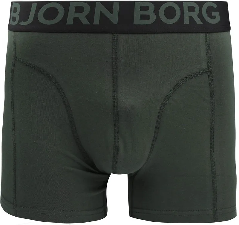 Bjorn Borg Bjorn Borg Björn Borg Boxershorts 3er-Pack Grün, Dunkelgrün, – Produktbild 3 von 5