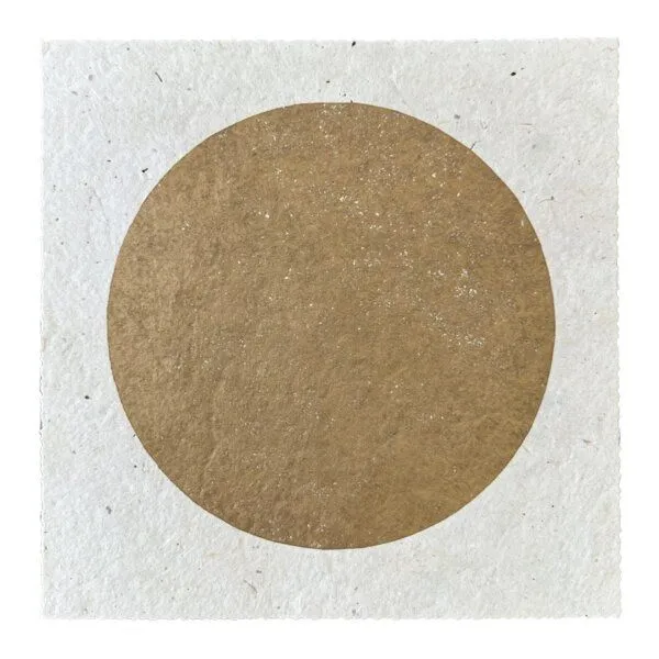 Veskor Cassiopeia Veskor Cassiopeia CENTRAL MOON Linoldruck | 22 × 22 cm | Gold auf Naturweiß – Produktbild 1 von 4