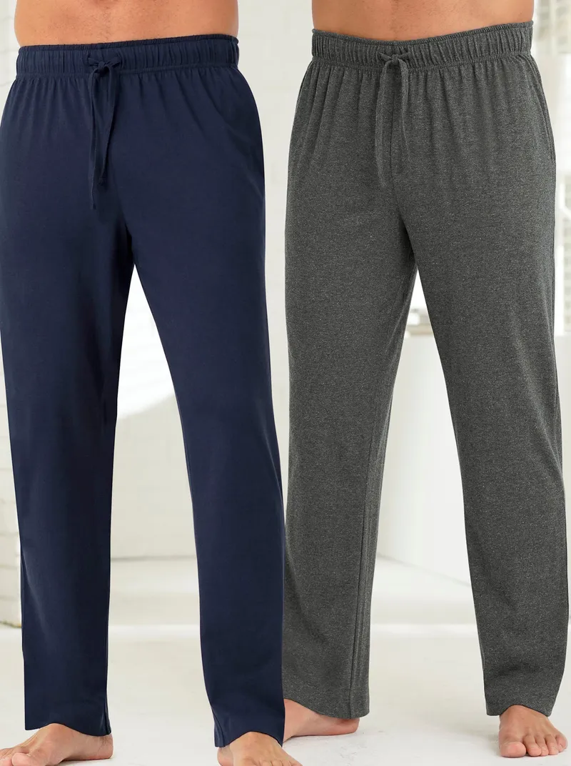 wäschepur men Hose lang marine + anthrazit-meliert, Marine + anthrazit-meliert, – Produktbild 1 von 3