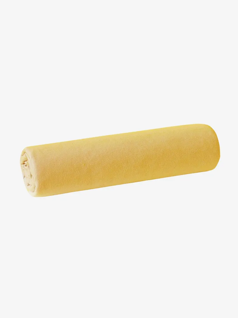 Vertbaudet 2er-Pack Baby Spannbettlaken, Senfgelb+weiß, – Produktbild 2 von 3