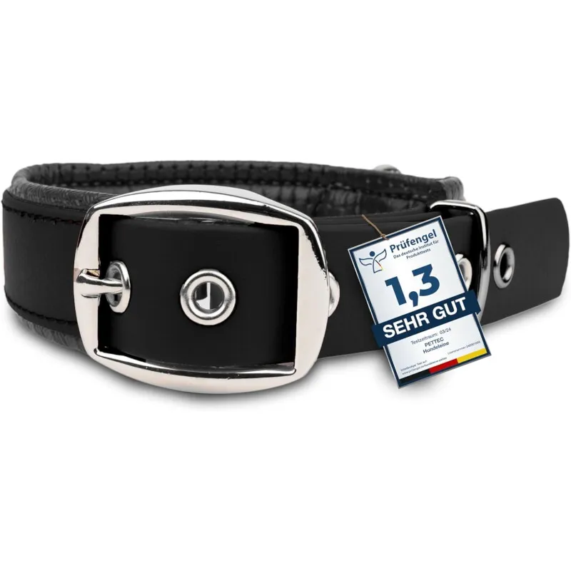 PetTec PetTec veganes Hundehalsband schwarz S, Schwarz, – Produktbild 1 von 2