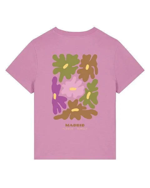 watapparel watapparel T-Shirt Frauen Madrid Flora, Bubble pink, – Produktbild 4 von 4