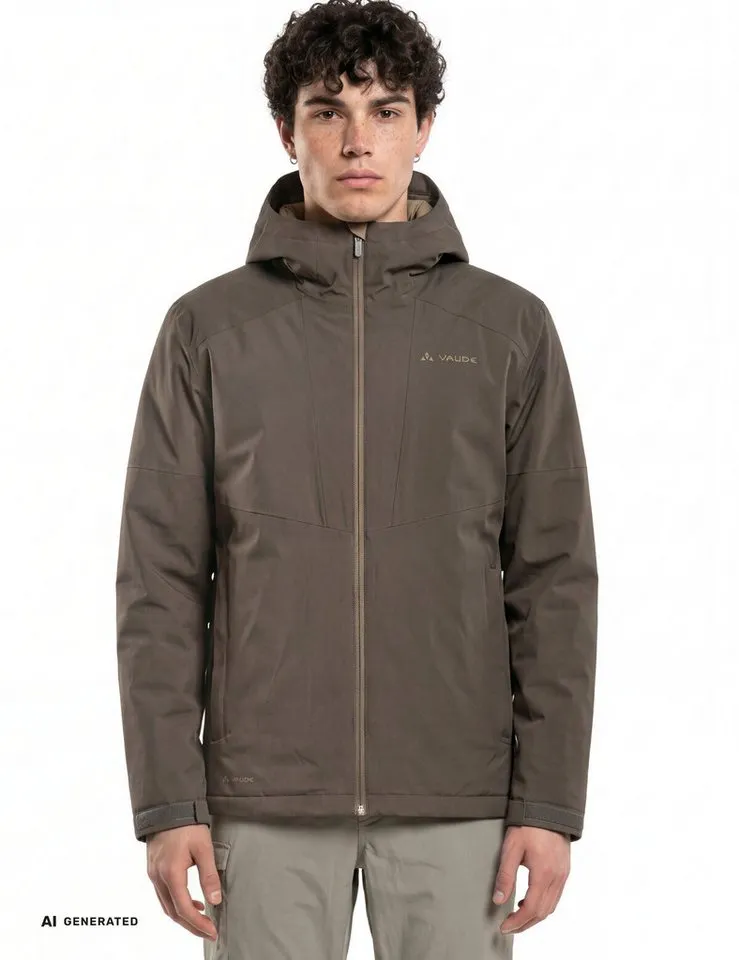 Vaude Vaude Outdoorjacke SE Men's Morkon Jacket III (1-St) atmungsaktive, wind- und wasserdichte Outdoorjacke, Grau, – Produktbild 3 von 5