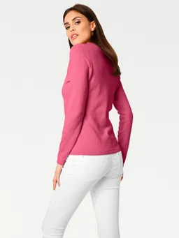 heine V-Ausschnitt-Pullover pink – Produktbild 1 von 1