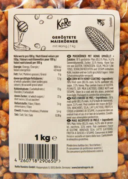 KoRo Geröstete Maiskörner mit Honig 1 kg – Produktbild 1 von 1