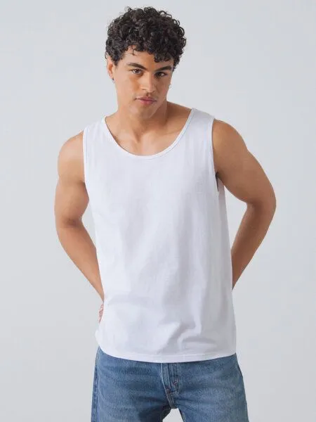 Honest Basics Honest Basics Herren Muskeltank aus Bio- und recycelter Baumwolle, Weiß, – Produktbild 1 von 4