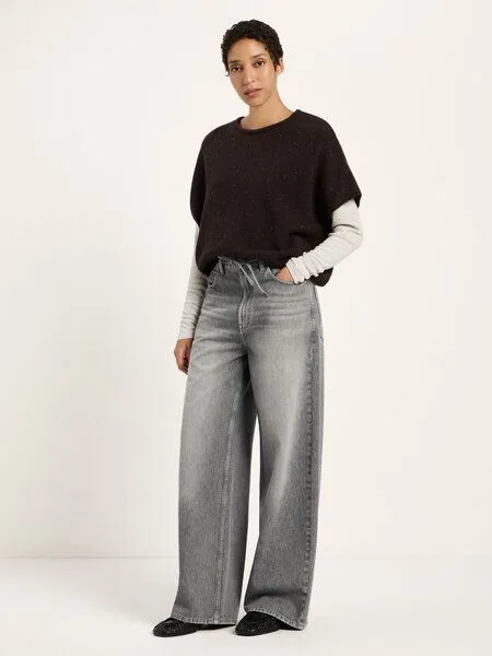 LANIUS LANIUS Oversized Pullunder, Bitter chocolate tweed, – Produktbild 5 von 5