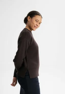 MELA MELA Damen vegan Strickpullover Faiza Dunkelbraun – Produktbild 1 von 1