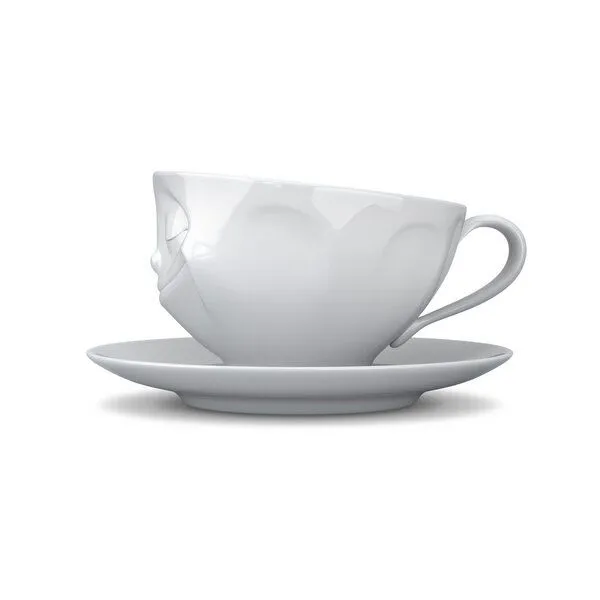 FIFTYEIGHT PRODUCTS FIFTYEIGHT PRODUCTS Dreidimensionale glückliche Porzellan Tasse – Produktbild 4 von 5