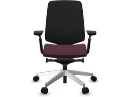 profim profim Bürodrehstuhl "LIGHT UP" mit Armlehnen, Gestell: silber, Sitz: bordeaux – Produktbild 1 von 1
