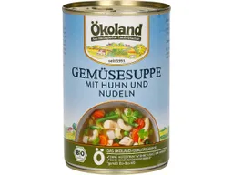 Ökoland Ökoland Bio-Gemüsesuppe mit Huhn und Nudeln, 400 g – Produktbild 1 von 1