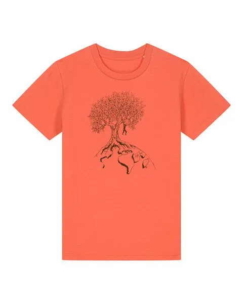 Life-Tree Life-Tree Shirt aus Biobaumwolle Fairwear für Kids Hanging On, Peach, – Produktbild 1 von 1