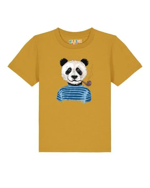 watabout.kids watabout.kids T-Shirt Kinder Panda, Ochre, – Produktbild 1 von 4