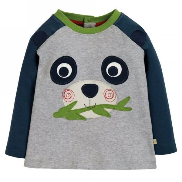 Frugi Frugi Langarm-Shirt Panda Happy Raglan Top – Produktbild 1 von 3