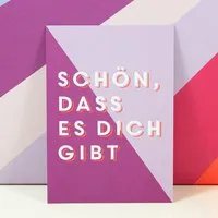 Bow & Hummingbird Bow & Hummingbird Postkarte "Schön, dass es Dich gibt" – Produktbild 1 von 1