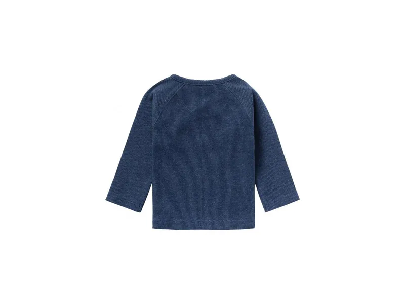Noppies Wickelshirt Langarm Nanyuki navy melange rip Gr. 56, Blau, – Produktbild 2 von 2