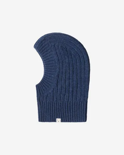 MATONA Matona Sturmhaube | Balaclava | aus Wolle und Baumwolle | GOTS-zertifiziert, Blue melange, – Produktbild 2 von 3