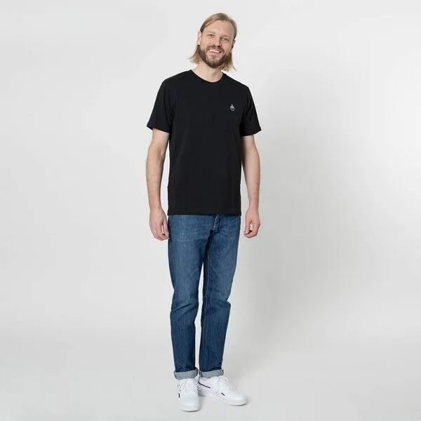 Fyngers Fyngers Unisex T-Shirt aus Biobaumwolle - Modell F*CK YOU mit gestickter Veredelung, Schwarz, – Produktbild 2 von 4