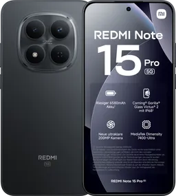 Xiaomi Xiaomi Redmi Note 15 Pro 5G (8GB) 256GB schwarz – Produktbild 1 von 1