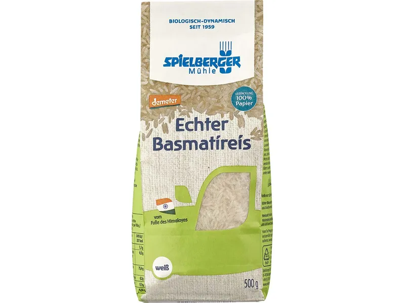 Spielberger Mühle Spielberger Mühle Echter Bio-Basmatireis weiß, 500 g – Produktbild 1 von 1