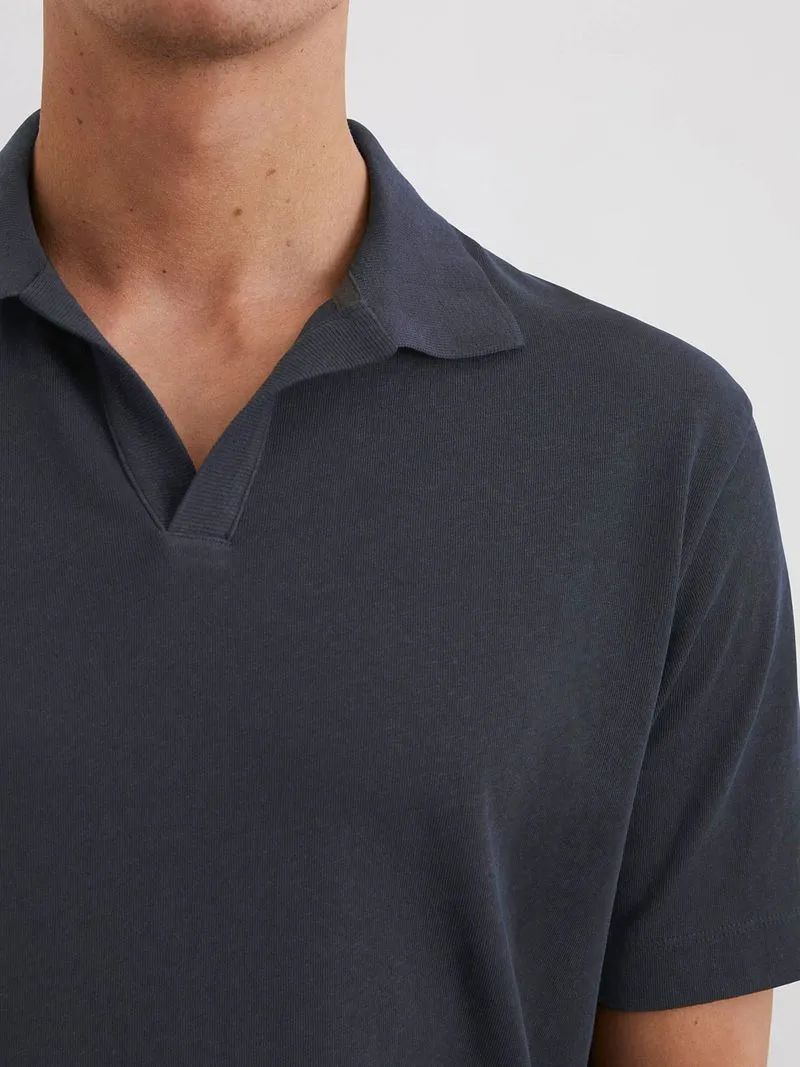 Marc O'Polo Marc O'Polo Poloshirt Riva Linen Blend Navy - Größe XXL, Dunkelblau, – Produktbild 5 von 5