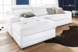 exxpo - sofa fashion Ecksofa Lotos, bequem & funktionell, Federkern, Kopfteilverstellung, L-Form, mit Kopf- bzw. Rückenverstellung, wahlweise mit Bettfunktion – Produktbild 1 von 1