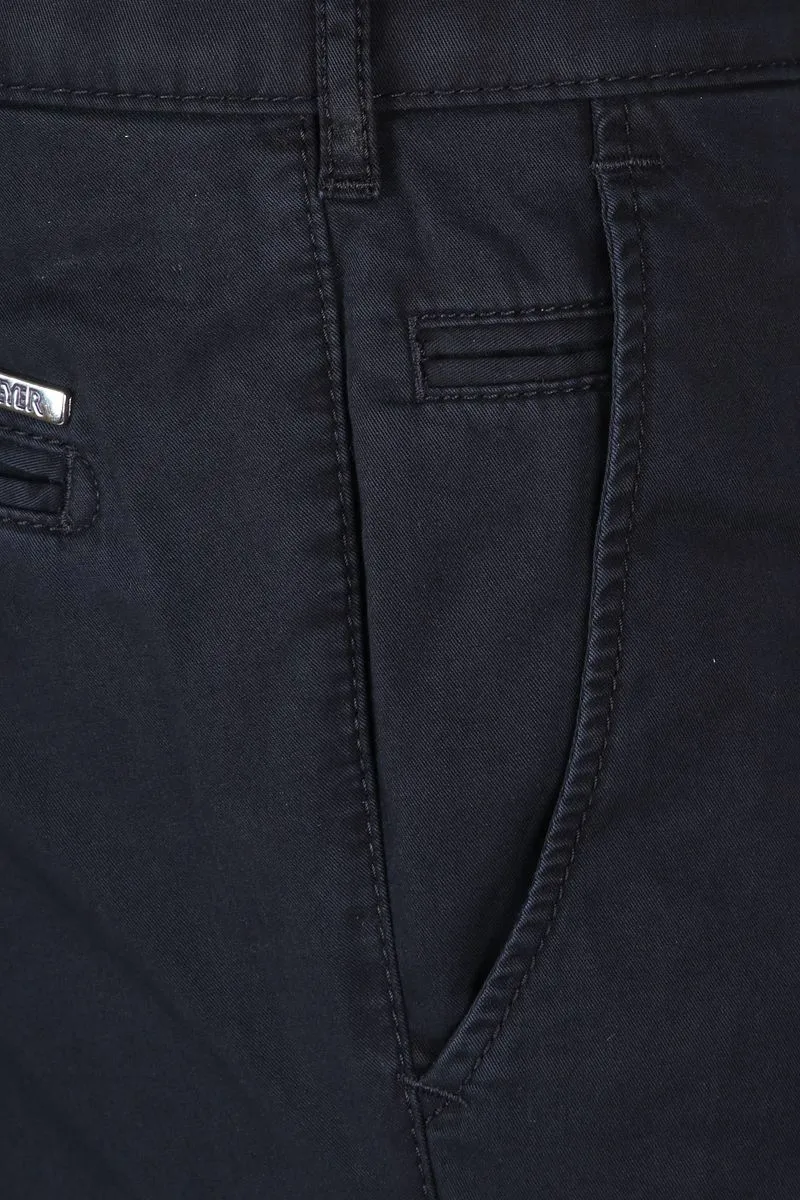 Meyer Meyer Chino Bonn Navy - Größe 25, Blau, – Produktbild 3 von 5