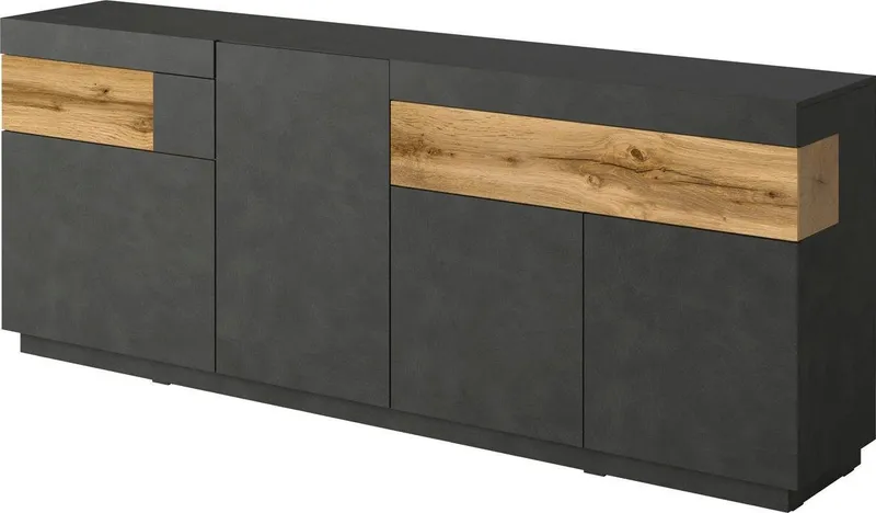 OTTO home Sideboard SILKE, Breite 218, 5 cm, Grau, – Produktbild 2 von 5