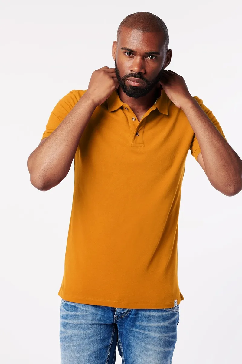 SKOT SKOT Herren vegan Polo, Orange, – Produktbild 2 von 2