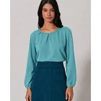 HempAge HempAge Damen Jerseybluse aus Hanf/Biobaumwolle, Shelf (grün), – Produktbild 1 von 1
