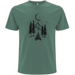 Spreecult Spreecult Lagerfeuer - Bio und Fair - Männer Unisex T-Shirt - Zelten Wald Camping – Produktbild 1 von 1