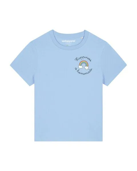 watapparel watapparel T-Shirt Frauen Happiness is homemade, Blue soul, – Produktbild 1 von 3