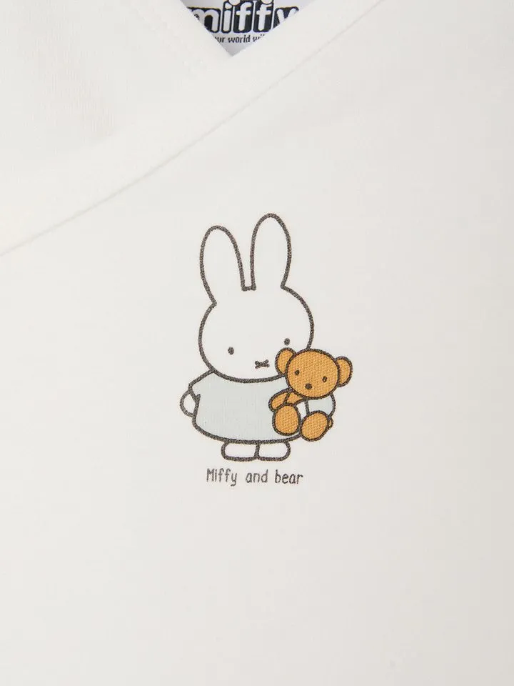 Vertbaudet Vertbaudet Body Wickelbodys langarm HASE MIFFY 2er-Pack, Grün, – Produktbild 4 von 4