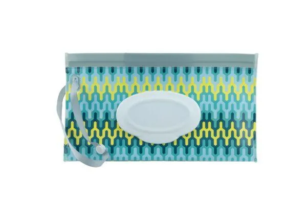 NoWaste Wrapping NoWaste Wrapping Silikonbox für Feuchttücher 22,5 x 14cm, Fence (blau), – Produktbild 1 von 2