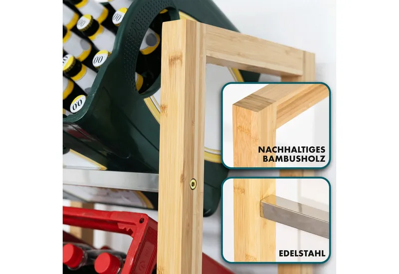Karat Standregal Getränkekistenregal Bambus Flash, Vielseitiges Lagersystem, In 2 Größen erhältlich – Produktbild 5 von 5