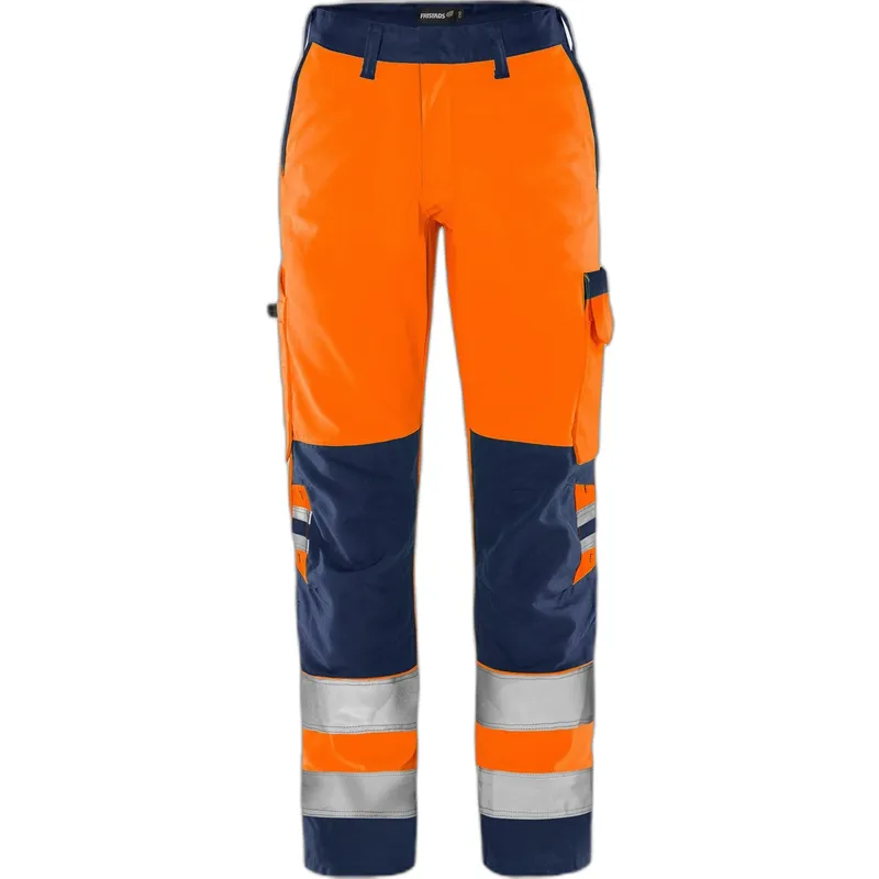 Fristads Hochsichtbare Arbeitshose Klasse 2 Damen Fristads Green 2642 GPLU, Orange, – Produktbild 1 von 1