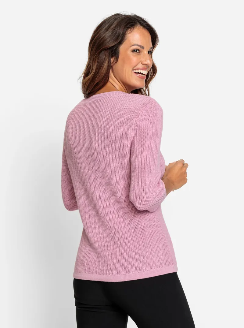 Witt 3/4-Arm-Pullover rosé, Rosé, – Produktbild 2 von 2
