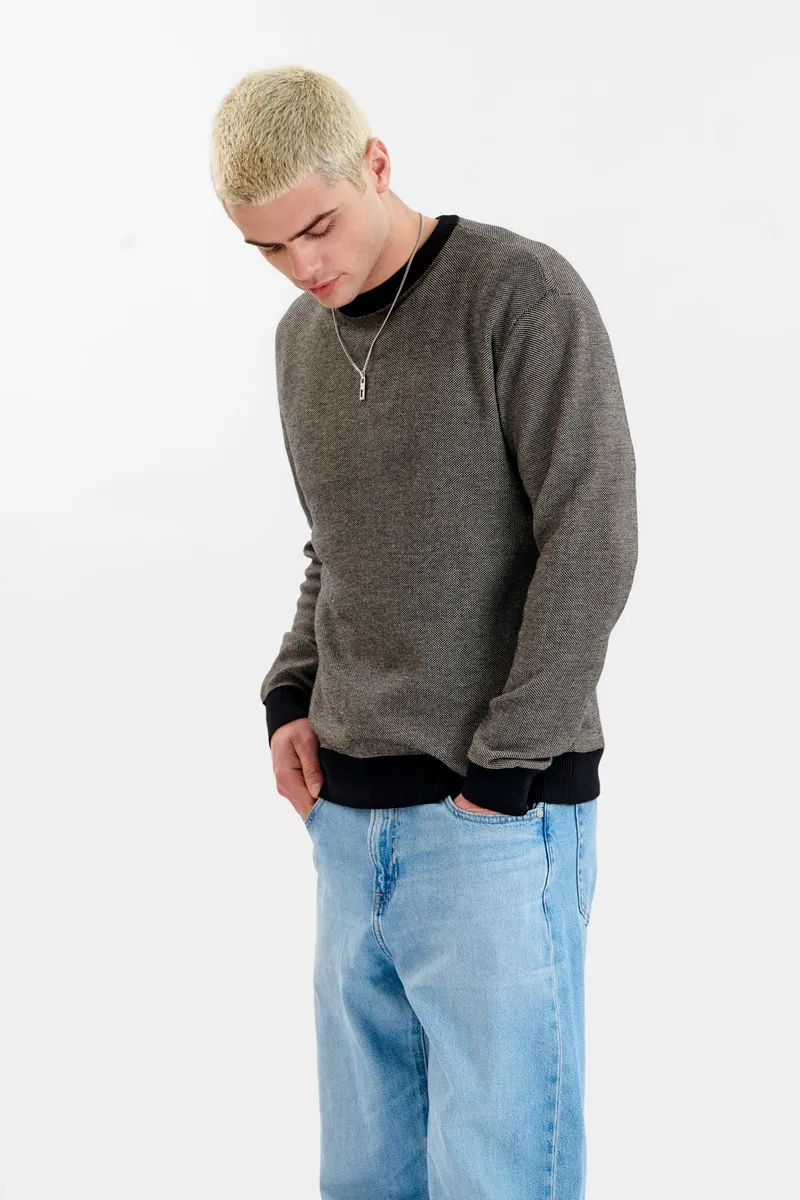 KOMODO KOMODO Herren vegan Pullover Leon Grau/ Schwarz, Schwarz, – Produktbild 2 von 2