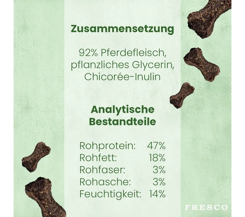Fresco Dog Martin Rütter Trainingsknöchelchen 1kg, Hunde Leckerli Pferd, Snack für: Hunde, hypoallergen, getreidefrei, hoher Fleischanteil – Produktbild 4 von 5