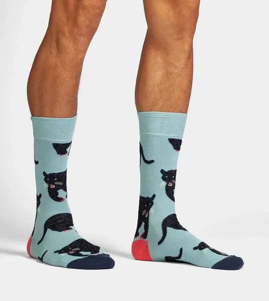 DillySocks DillySocks Socken Midnight Panther aus Biobaumwoll-Mix, Mehrfarbig, – Produktbild 4 von 5