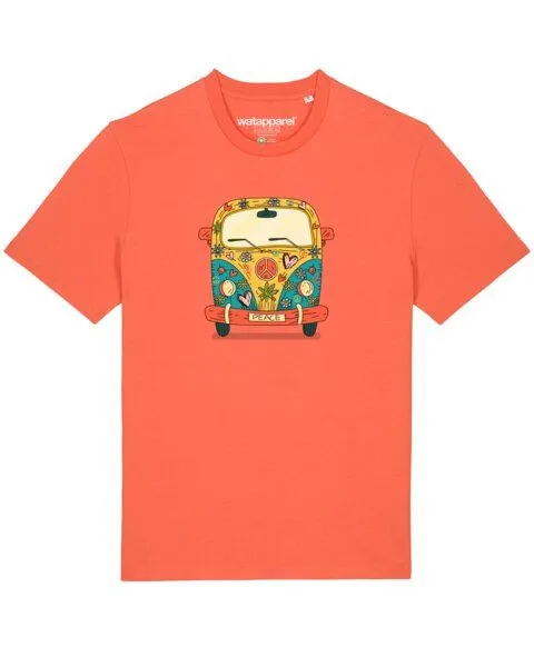 watapparel watapparel T-Shirt Unisex Hippies Bus, Fiesta, – Produktbild 1 von 4