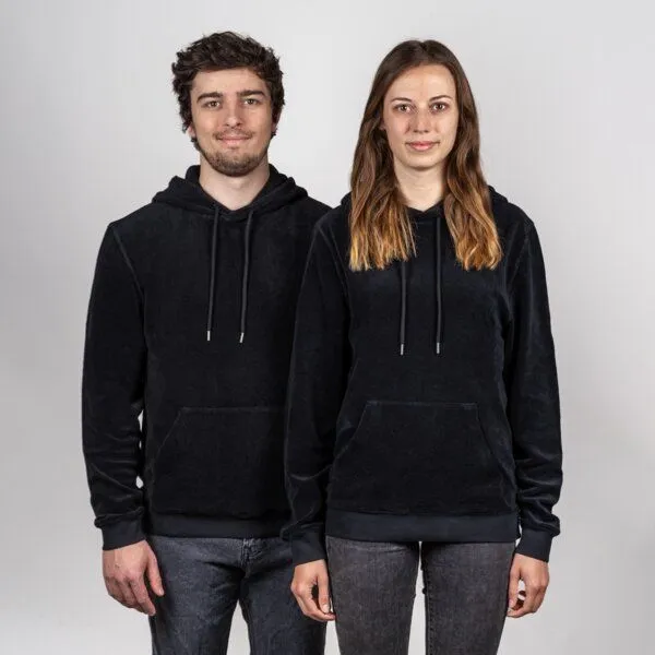LANGBRETT LANGBRETT frottee hoodie | unisex, Schwarz, – Produktbild 1 von 3