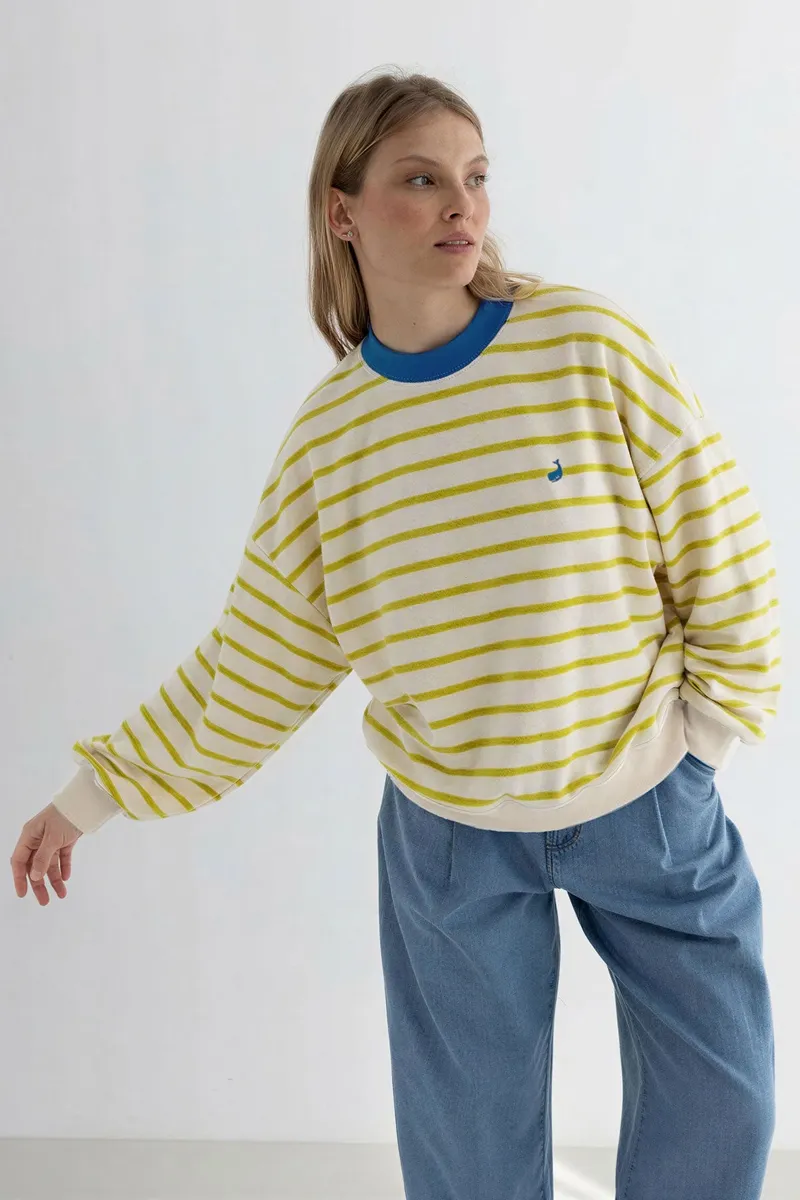TWOTHIRDS TWOTHIRDS Damen vegan Sweatshirt Bequia Golden Green, Gelb, – Produktbild 1 von 2