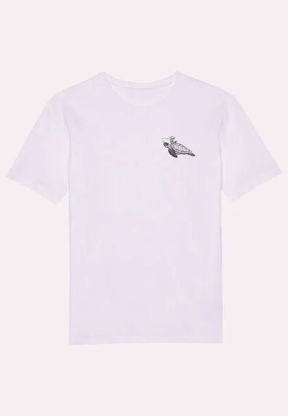 Lou-i Lou-i T-Shirt aus Bio-Baumwolle Turtle, Weiss, – Produktbild 1 von 2